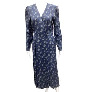 VTG Laura Ashley Dress Women’s SZ 10 Long Floral Print Long Sleeves Lightweight